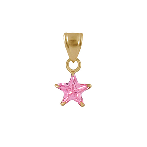 Wholesale 6mm Star Cubic Zirconia Sterling Silver Pendant - JD2205