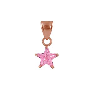 Wholesale 6mm Star Cubic Zirconia Sterling Silver Pendant - JD2206