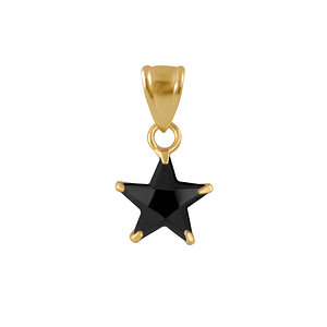 Wholesale 8mm Sterling Silver Star Cubic Zirconia Pendant - JD2180