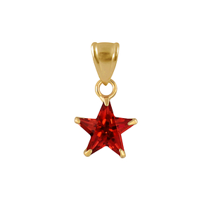 Wholesale 8mm Sterling Silver Star Cubic Zirconia Pendant - JD2180