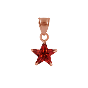 Wholesale 8mm Star Cubic Zirconia Sterling Silver Pendant - JD2179
