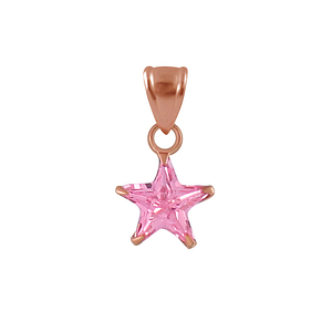 Wholesale 8mm Star Cubic Zirconia Sterling Silver Pendant - JD2179
