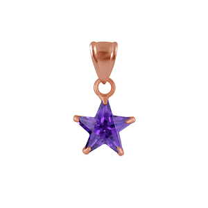 Wholesale 8mm Star Cubic Zirconia Sterling Silver Pendant - JD2179