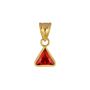 Wholesale 6mm Triangle Cubic Zirconia Sterling Silver Pendant - JD2925