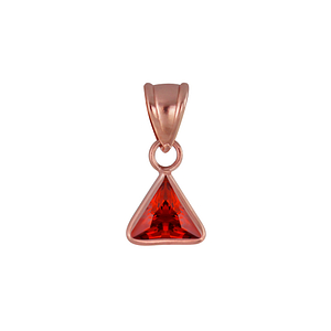 Wholesale 6mm Triangle Cubic Zirconia Sterling Silver Pendant - JD2926
