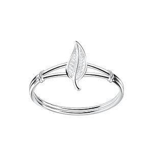 Wholesale Sterling Silver Leaf Ring - JD3443