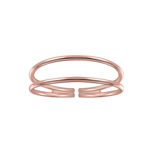 Wholesale Sterling Silver Double Line Ring - JD6970