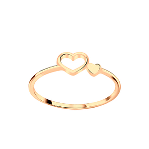 Wholesale Sterling Silver Double Heart Ring - JD6252