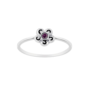 Wholesale Sterling Silver Flower Ring - JD6308