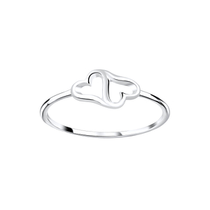 Wholesale Sterling Silver Double Heart Ring - JD6953