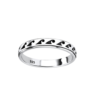 Wholesale Sterling Silver Wave Ring - JD8937