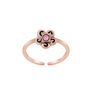Wholesale Sterling Silver Flower Toe Ring - JD6253