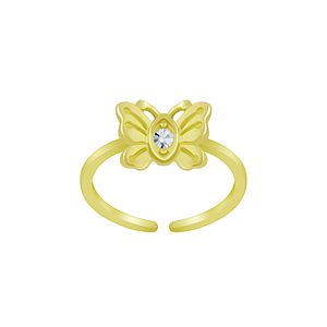 Wholesale Sterling Silver Butterfly Toe Ring - JD6294
