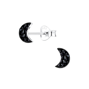 Wholesale Sterling Silver Moon Ear Studs - JD10604