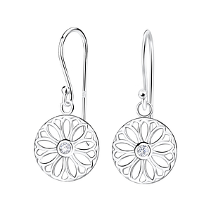 Wholesale Sterling Silver Flower Earrings - JD11748 Wholesale Sterling Silver Flower Earrings - JD11748