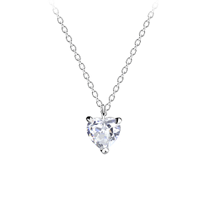 Wholesale Sterling Silver Heart Necklace - JD13053