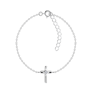 Wholesale Sterling Silver Cross Bracelet - JD12790
