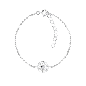 Wholesale Sterling Silver Flower Bracelet - JD12764