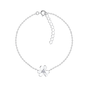 Wholesale Sterling Silver Flower Bracelet - JD14126