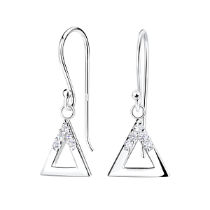 Wholesale Sterling Silver Triangle Earrings - JD15505