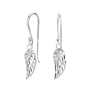 Wholesale Sterling Silver Wing Earrings - JD15511