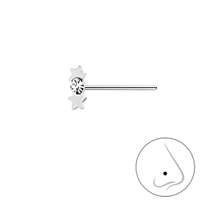 Wholesale Sterling Silver Star Nose Stud - JD15772
