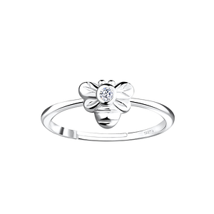 Wholesale Sterling Silver Bee Adjustable Ring - JD16445