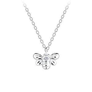 Wholesale Sterling Silver Bee Necklace - JD16448