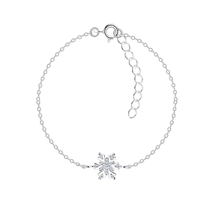 Wholesale Sterling Silver Snowflake Bracelet - JD16328