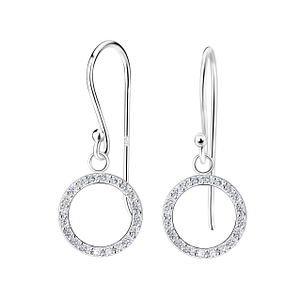 Wholesale Sterling Silver Circle Earrings - JD11747