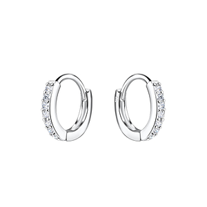 Wholesale 11mm Sterling Silver Huggie Earrings - JD16103