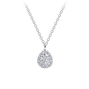 Wholesale Sterling Silver Tear Drop Necklace - JD16380