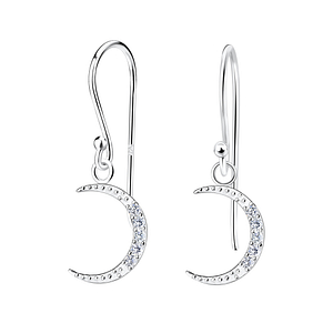 Wholesale Sterling Silver Moon Earrings - JD16484