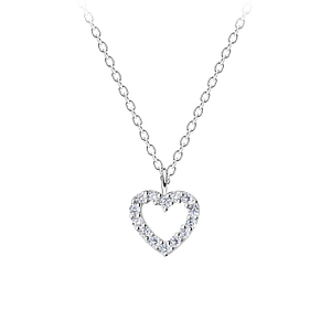 Wholesale Sterling Silver Heart Necklace - JD8310