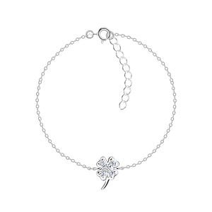 Wholesale Sterling Silver Clover Bracelet - JD17121