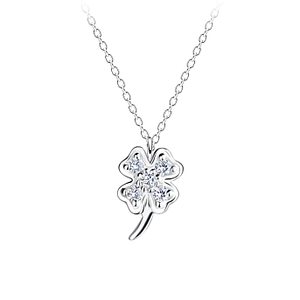 Wholesale Sterling Silver Clover Necklace - JD9783