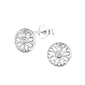 Wholesale Sterling Silver Flower Ear Studs - JD17220