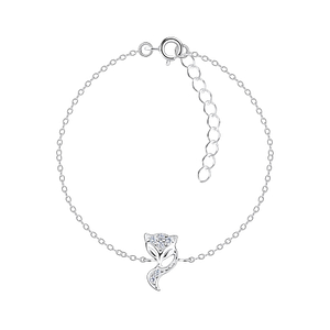 Wholesale Sterling Silver Fox Bracelet - JD17259
