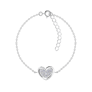 Wholesale Sterling Silver Heart Bracelet - JD17261