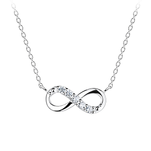 Wholesale Sterling Silver Infinity Necklace - JD17237