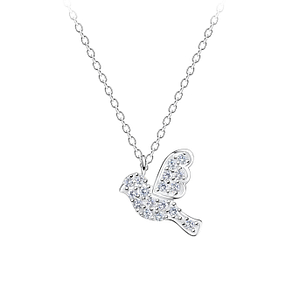 Wholesale Sterling Silver Bird Necklace - JD17226