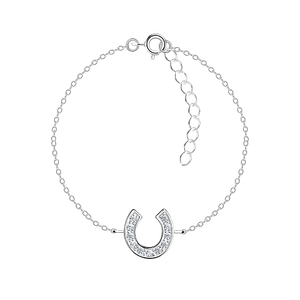 Wholesale Sterling Silver Horseshoe Bracelet - JD17350 Wholesale Sterling Silver Horseshoe Bracelet - JD17350