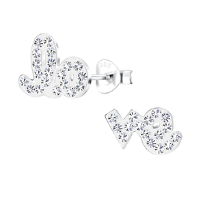 Wholesale Sterling Silver Love Ear Studs - JD17535