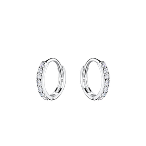 Wholesale 10mm Sterling Silver Huggie Earrings - JD17363