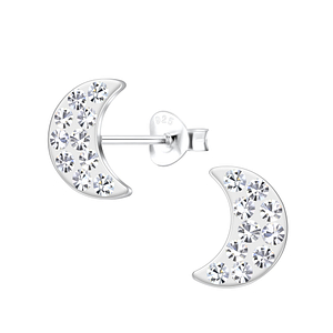 Wholesale Sterling Silver Moon Ear Studs - JD17984