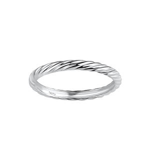 Wholesale Sterling Silver Twisted Ring - JD18004