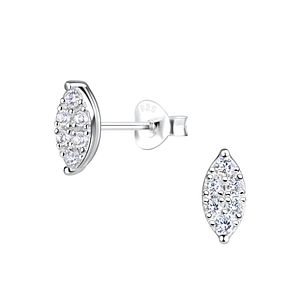 Wholesale Sterling Silver Marquise Ear Studs  - JD18188