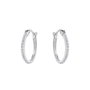 Wholesale Sterling Silver French Lock Ear Hoops - JD18224