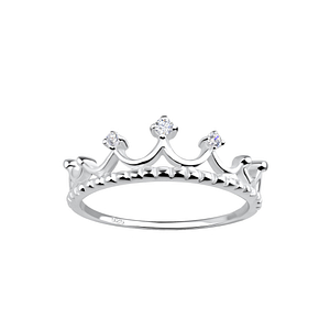 Wholesale Sterling Silver Crown Ring - JD18047