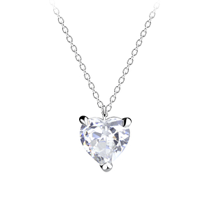 Wholesale Sterling Silver Heart Necklace - JD13055